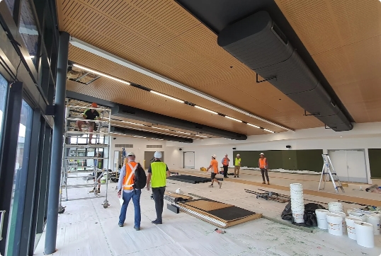 Mitsubishi Electric split system setup in a Wollongong CBD apartment.